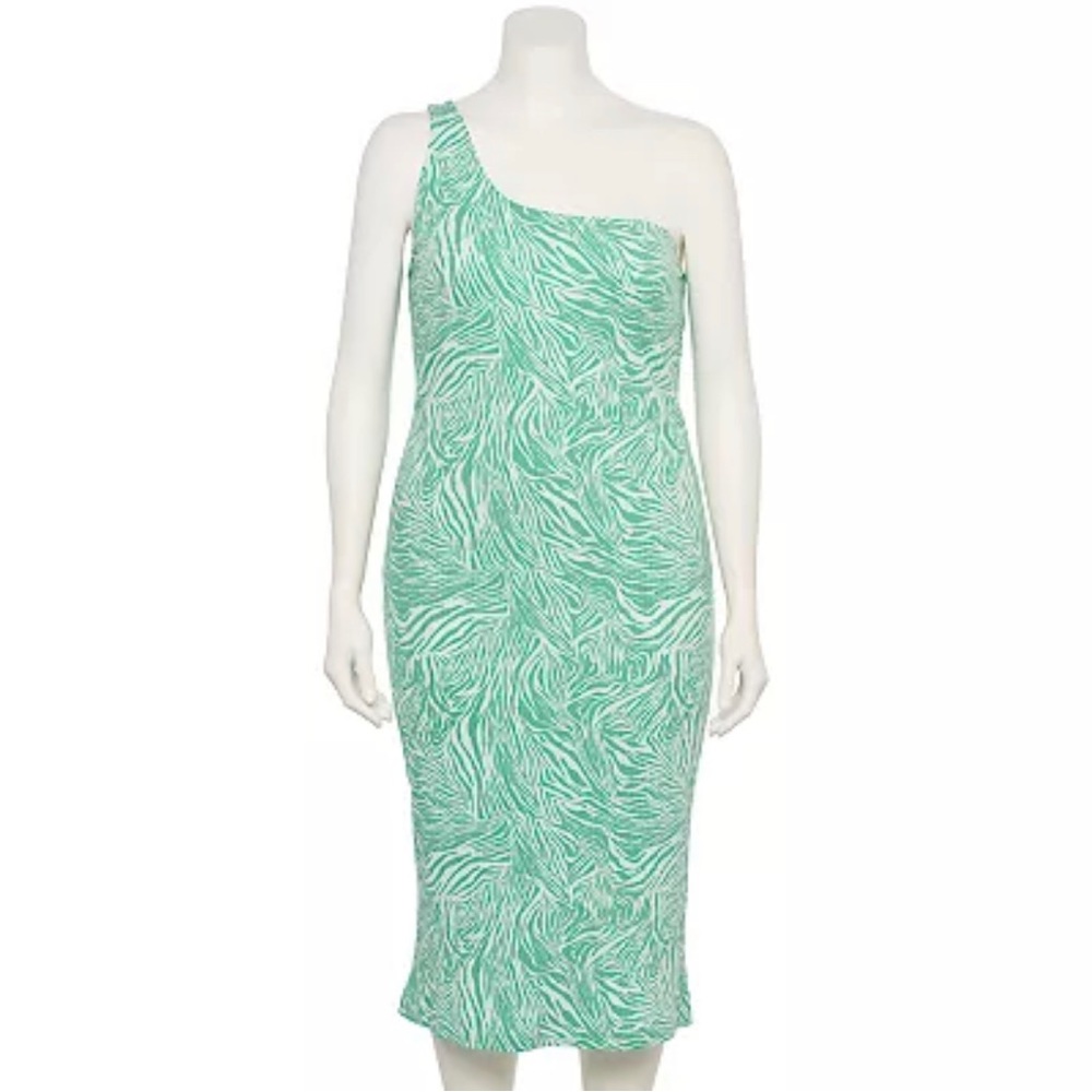 NWT Nine West One-Shoulder Bodycon Dress. XXL